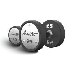 AeroFit AFPUDB2.5-25 набор полиуретановых гантелей, 2,5-25 кг, 10 пар, шаг 2,5 кг из каталога  в Санкт-Петербурге по цене 196010 ₽