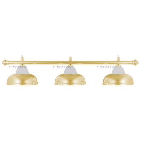 Лампа/светильник на три плафона Weekend Лампа на три плафона «Crown» (золотистая штанга, золотистый плафон D38см)