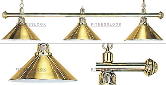 Weekend Лампа на три плафона «Elegance» (золотистая штанга, золотистый плафон D35см) из каталога ламп/светильников на три плафона в Санкт-Петербурге по цене 13143 ₽