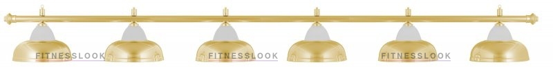 Weekend Лампа на шесть плафонов «Crown» (золотистая штанга, золотистый плафон D38см) из каталога ламп/светильников на шесть плафонов в Санкт-Петербурге по цене 30202 ₽
