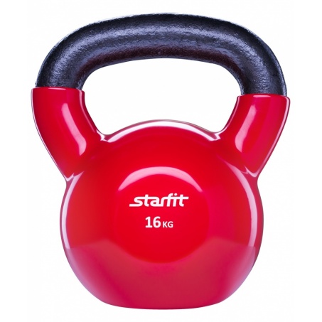 Гиря StarFit виниловая 16 кг красная