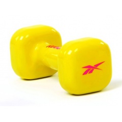 Гантель для фитнеса REEBOK виниловая 3 кг.  Dumbbell Yellow RAWT-11053YL в СПб по цене 2128 ₽