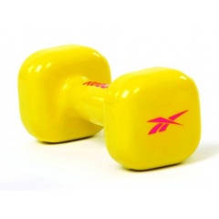 REEBOK виниловая 3 кг.  Dumbbell Yellow RAWT-11053YL из каталога гантелей для фитнеса в Санкт-Петербурге по цене 1703 ₽
