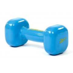 REEBOK виниловая 4 кг. Dumbbell  Cyan RAWT-11054CY из каталога гантелей для фитнеса в Санкт-Петербурге по цене 2233 ₽