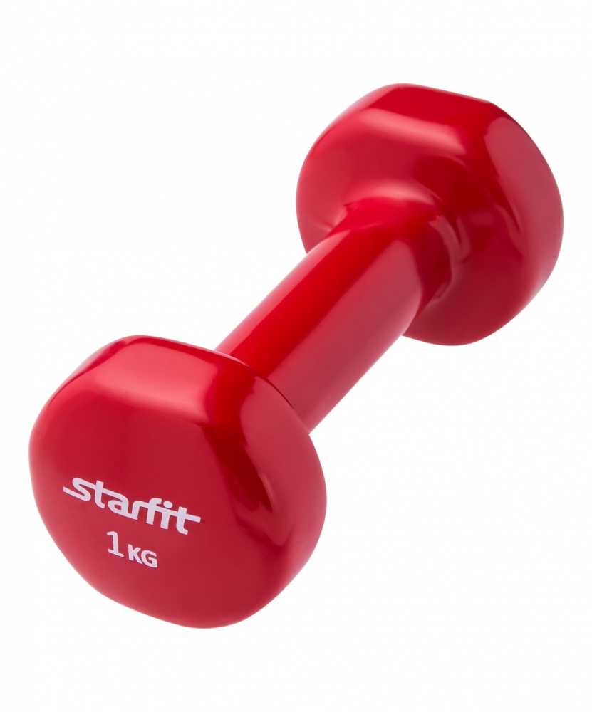 виниловая, 1 кг. красная в СПб по цене 787 ₽ в категории гантели для фитнеса StarFit