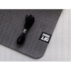 Original FitTools 6 мм двухслойный серый FT-YGM6-2LT-BLACUP-GY из каталога ковриков для йоги и фитнеса в Санкт-Петербурге по цене 1860 ₽