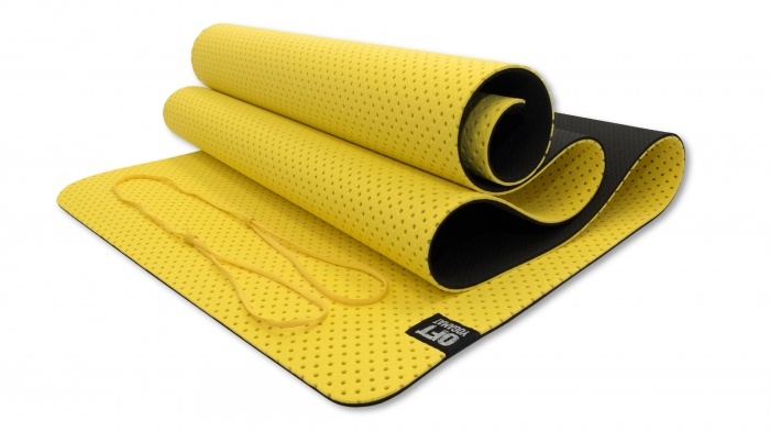 6 мм двухслойный перфорированный желтый FT-YGM6-3DT-YELLOW в СПб по цене 2190 ₽ в категории коврики для йоги и фитнеса Original FitTools