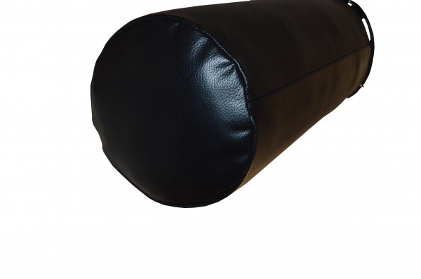 Подвесной боксерский мешок и груша Рокки 80х30 см 25 кг. кожа черный